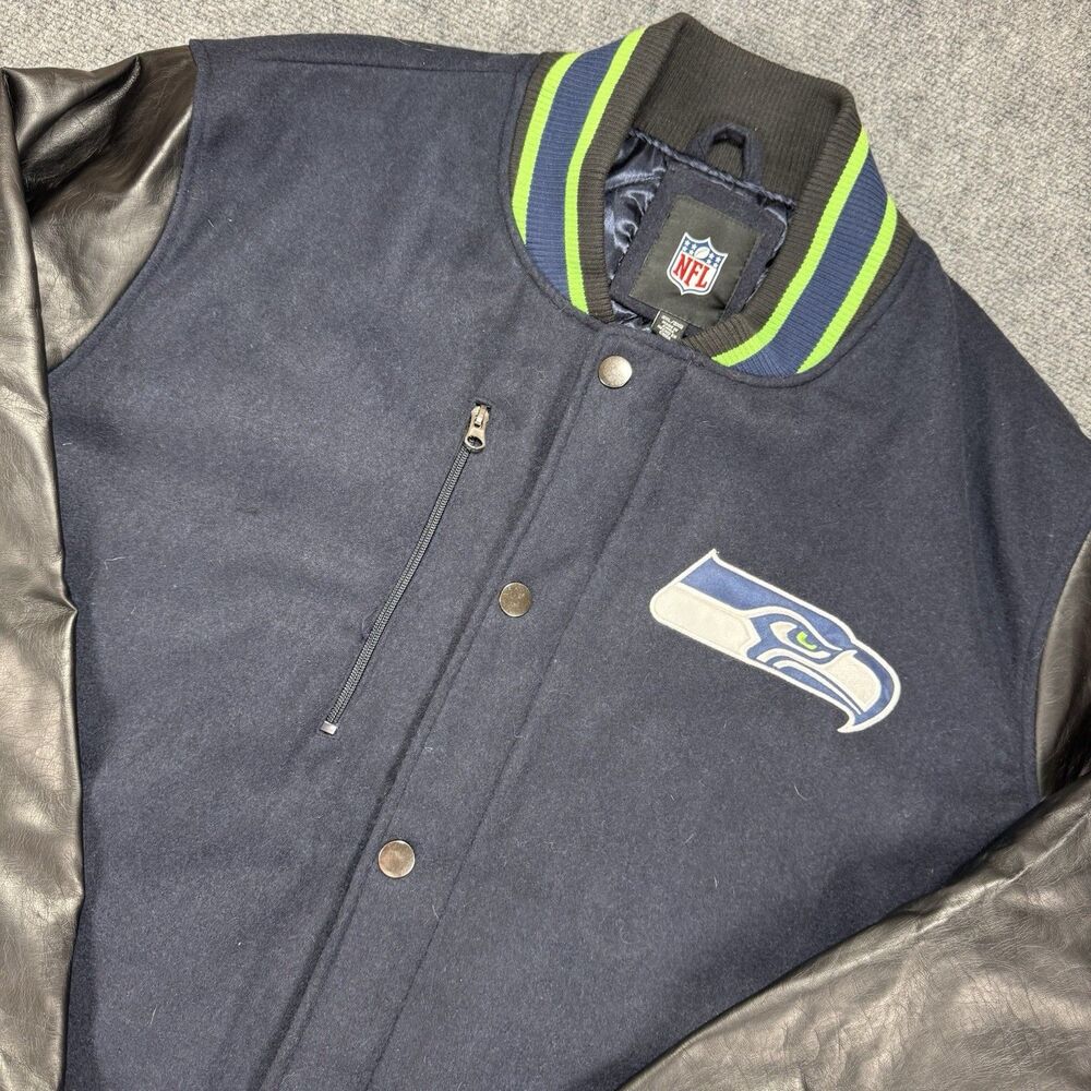 Vintage NWT Y2K Seattle Seahawks Varsity Jacket 3XL NFL Team Apparel Wool LOB